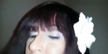 Sexy crossder sucks, gets nailed and swallows his load.