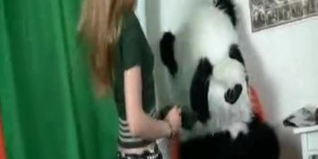 Panda Gets Caught By Sexy Soldier Girl