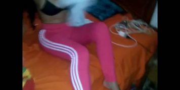 My teenage&nbsp;stepcousin gets naked in my room and I record it without her knowing it. Hidden Camera