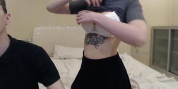 HOT-TEEN-AMI-AND HER NERDY B/F SHOW