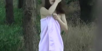 On her way to dry herself up when she got bikini sharked