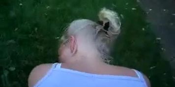 Webman - Swedish girl fucked doggystyle outside
