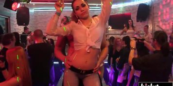 Hot club girls enjoy some hard boners