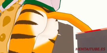 Furry Yiff Futanari Hentai - Tiger Futanari Fucks Leopard Futanari in a Bakery (Kim Triple X)