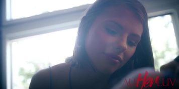 Adriana Chechik and Sofi Ryan - lesbian - brunette - close ups - blindfold - face sitting - grinding - lingerie - masturbation -
