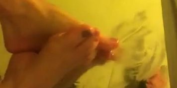 Mirror mirror on the bed (oily feet)