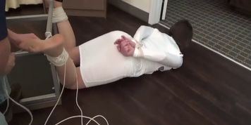 Tan nylon tickled