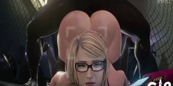 Girl get pounded from behind