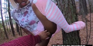 Slender Ebony Step Daughter Mounting Step Father BBC In Mini Skirt Sheisnovember Erect Nipples Out And Bouncing During Sex