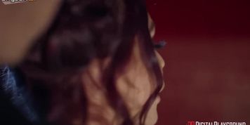 Two dirty whores in fishnets madison ivy and monique alexander share one big dick