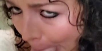 Gagging blowjob