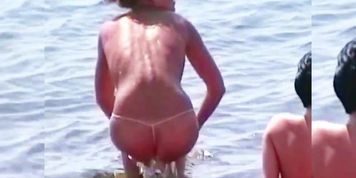 Karin & Silke topless by the lake