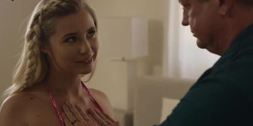 Pussyeating Stepdaddy Fucks Stepdaughter While Alone