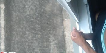 neighbor passing by while I stroking