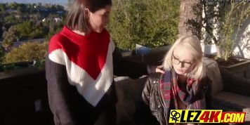 Softcore lesbian sex in the hot tub with two stunning babes. porn