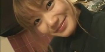 Loving Japanese girl pegs her boyfriend