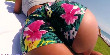 BANGBROS - Public squirty busty deepthroat MILF closeup fucked outdoor
