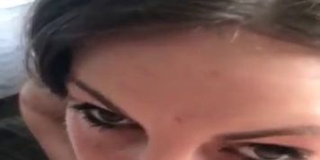 Thick white girl deep throats