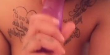 Deep throating My Favorite Toy! Mixed Ebony Shower Play!