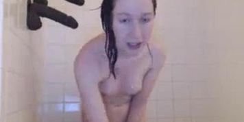 Beautiful Amateur Camgirl Toys & Takes Shower Then Spreads Clean Pussy on Cam pt 06