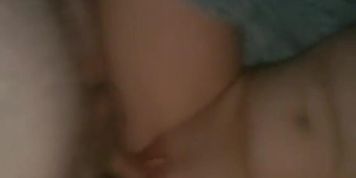 Rubbing my clit while he fucks me!