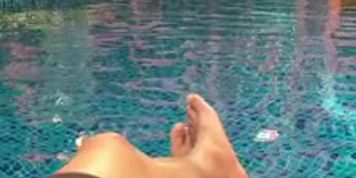 Holiday at pool