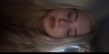 Big cum for hot blonde