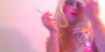crossdresser smoking