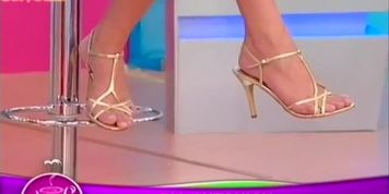 Captivating upskirt on the television