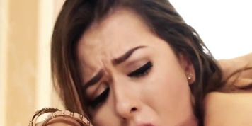 Cutie with unshaved muff in hardcore action