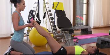 SEXYHUB - Lesbian fit student licked by coach