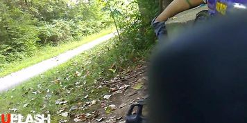 Flash Jogger In Park