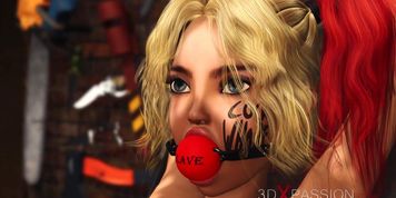 3DXPASSION - Hardcore sex in the basement Sheriff plays with a teen blonde