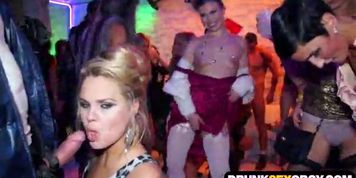 DRUNKSEXORGY - Depraved bisexual babes fucking at the party