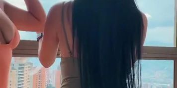Latinas are playing together in home