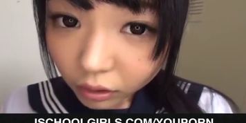 Japanese AV Model school gal gets shlong