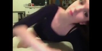 Sexy Red Head Stripping