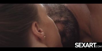 Her big natural boobs bounce enticingly as she sucks and fucks