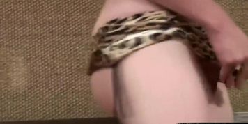 Brunette shemale covers her throbbing cock with sticky honey