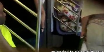 Beige Candid gilf booty on Subway