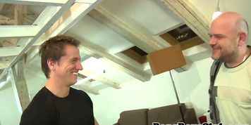 Older guy picks up hunk for blowjob