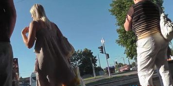 Sexy white panty up blondes costume