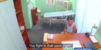 FAKE HOSPITAL - Ripped stud gets the naughty nurses special treatment
