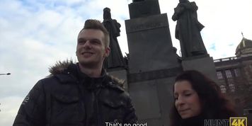 HUNT4K. Man recorded on camera how he picked up slutty brunette (Will squirt)