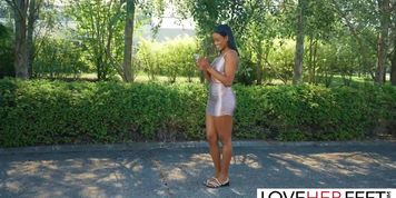 Lesbians Share Intimate Moments Outdoors (Sasha Rose)