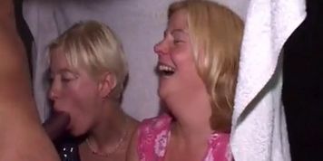 British Women Attend Public Male Stripper Party