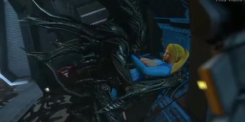 Samus Aran & Xenomorph by Rrostek