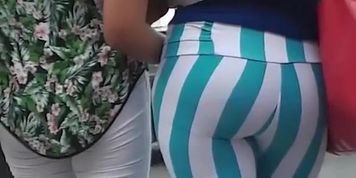 Hot ass teen in tight leggings