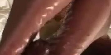 Oily footjob