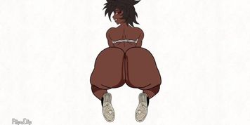 Brown booty and BIG PINK BUTTHOLE clapping loud (ANIMATED LOOP)